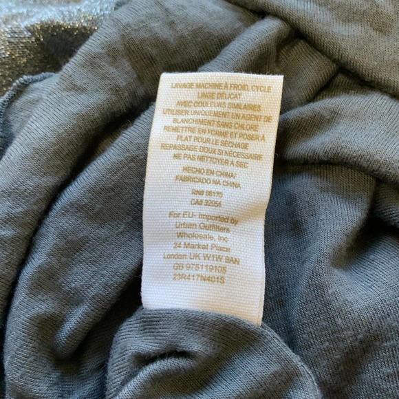 Free People Beach Dress Cruise Town Metallic Silver Summer Scoop Neck Small - Picture 7 of 8